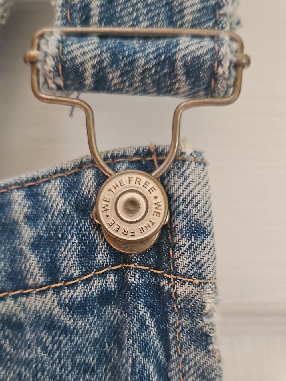 We The Free Light Wash Denim Overalls - Picture 4 of 6